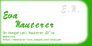 eva mauterer business card